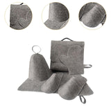 Maxbell 5Pcs Sauna Hat Set Indoor Russian Bath Hat for Shower Bath House Sauna grey