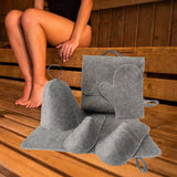 Maxbell 5Pcs Sauna Hat Set Indoor Russian Bath Hat for Shower Bath House Sauna grey