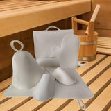 Maxbell 5Pcs Sauna Hat Set Indoor Russian Bath Hat for Shower Bath House Sauna white