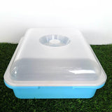 Maxbell Garden Seed Sprouter Tray Microgreens Growing Big Capacity Plant Germination Blue
