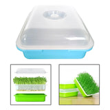 Maxbell Garden Seed Sprouter Tray Microgreens Growing Big Capacity Plant Germination Blue
