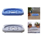 Maxbell Movable Gas Cylinder Base PP with Handles for Gas Bottle Potted Plants Vases Blue