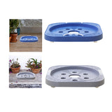 Maxbell Movable Gas Cylinder Base PP with Handles for Gas Bottle Potted Plants Vases Blue