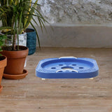 Maxbell Movable Gas Cylinder Base PP with Handles for Gas Bottle Potted Plants Vases Blue