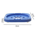 Maxbell Movable Gas Cylinder Base PP with Handles for Gas Bottle Potted Plants Vases Blue