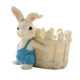 Maxbell Bunny Statue Flowerpot Vase Container Funny Animal Sculpture for Living Room Bunny Fence
