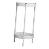 Maxbell Plant Stand Double Tier Carbon Steel Sturdy Flower Stand for Bedroom Kitchen White