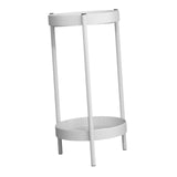 Maxbell Plant Stand Double Tier Carbon Steel Sturdy Flower Stand for Bedroom Kitchen White