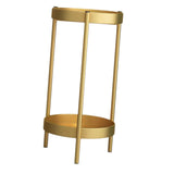Maxbell Plant Stand Double Tier Carbon Steel Sturdy Flower Stand for Bedroom Kitchen Gold