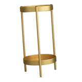 Maxbell Plant Stand Double Tier Carbon Steel Sturdy Flower Stand for Bedroom Kitchen Gold