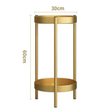 Maxbell Plant Stand Double Tier Carbon Steel Sturdy Flower Stand for Bedroom Kitchen Gold