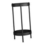 Maxbell Plant Stand Double Tier Carbon Steel Sturdy Flower Stand for Bedroom Kitchen Black