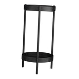 Maxbell Plant Stand Double Tier Carbon Steel Sturdy Flower Stand for Bedroom Kitchen Black