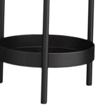 Maxbell Plant Stand Double Tier Carbon Steel Sturdy Flower Stand for Bedroom Kitchen Black