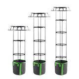 Maxbell Garden Trellis Black Metal Plant Trellis for Climbing Plants Cucumbers Vines 105x50cm