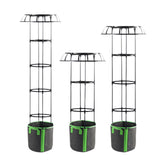 Maxbell Garden Trellis Black Metal Plant Trellis for Climbing Plants Cucumbers Vines 105x50cm