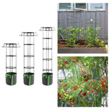 Maxbell Garden Trellis Black Metal Plant Trellis for Climbing Plants Cucumbers Vines 105x50cm