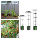 Maxbell Garden Trellis Black Metal Plant Trellis for Climbing Plants Cucumbers Vines 105x50cm