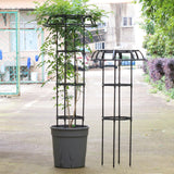 Maxbell Garden Trellis Black Metal Plant Trellis for Climbing Plants Cucumbers Vines 105x50cm