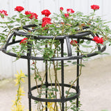 Maxbell Garden Trellis Black Metal Plant Trellis for Climbing Plants Cucumbers Vines 105x50cm