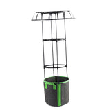 Maxbell Garden Trellis Black Metal Plant Trellis for Climbing Plants Cucumbers Vines 105x50cm
