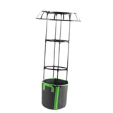 Maxbell Garden Trellis Black Metal Plant Trellis for Climbing Plants Cucumbers Vines 105x50cm