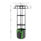 Maxbell Garden Trellis Black Metal Plant Trellis for Climbing Plants Cucumbers Vines 105x50cm