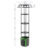 Maxbell Garden Trellis Black Metal Plant Trellis for Climbing Plants Cucumbers Vines 135x50cm