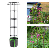 Maxbell Garden Trellis Black Metal Plant Trellis for Climbing Plants Cucumbers Vines 165x50cm