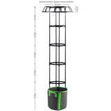Maxbell Garden Trellis Black Metal Plant Trellis for Climbing Plants Cucumbers Vines 165x50cm