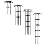Maxbell Garden Trellis Tools Black Plant Support Trellis for Vines Cucumbers Flowers 105x50cm