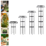 Maxbell Garden Trellis Tools Black Plant Support Trellis for Vines Cucumbers Flowers 105x50cm