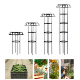 Maxbell Garden Trellis Tools Black Plant Support Trellis for Vines Cucumbers Flowers 105x50cm