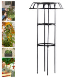 Maxbell Garden Trellis Tools Black Plant Support Trellis for Vines Cucumbers Flowers 105x50cm