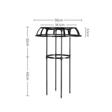 Maxbell Garden Trellis Tools Black Plant Support Trellis for Vines Cucumbers Flowers 75x50cm