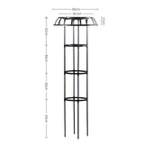 Maxbell Garden Trellis Tools Black Plant Support Trellis for Vines Cucumbers Flowers 135x50cm