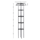 Maxbell Garden Trellis Tools Black Plant Support Trellis for Vines Cucumbers Flowers 165x50cm