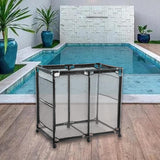 Maxbell Pool Storage Bin Modern Mesh Organizer for Accessories Beach Balls Swim Toys