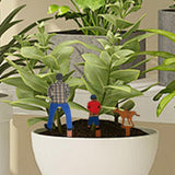 Maxbell 3x Potted Plant Wooden Plaque Dad, Son and Dog for Home Flower Pot Courtyard S
