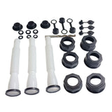 Maxbell Gas Can Spout Replacement with Drill White Flexible Flexible Pour Nozzle 3 Set