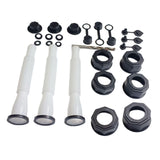 Maxbell Gas Can Spout Replacement with Drill White Flexible Flexible Pour Nozzle 3 Set