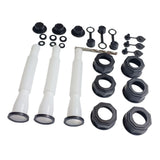 Maxbell Gas Can Spout Replacement with Drill White Flexible Flexible Pour Nozzle 3 Set