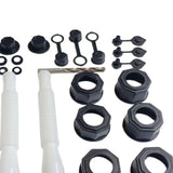 Maxbell Gas Can Spout Replacement with Drill White Flexible Flexible Pour Nozzle 3 Set