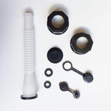 Maxbell Gas Can Spout Replacement with Drill White Flexible Flexible Pour Nozzle 3 Set