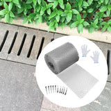 Maxbell Gutter Guard with Fixed Hooks Gutter Protector Screen for Park Home Supplies 15cmx600cm