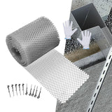 Maxbell Gutter Guard with Fixed Hooks Gutter Protector Screen for Park Home Supplies 15cmx600cm