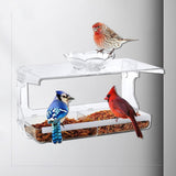 Maxbell Clear Window Bird Feeder Transparent Birdhouse for Yard Outdoor Garden Decor