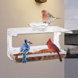 Maxbell Clear Window Bird Feeder Transparent Birdhouse for Yard Outdoor Garden Decor