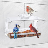Maxbell Clear Window Bird Feeder Transparent Birdhouse for Yard Outdoor Garden Decor