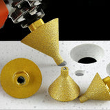 Maxbell 2pcs Diamond Beveling Chamfer Bit M14 Trimming Holes for Marble Granite